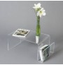 Tavolino plexiglass portariviste trasparente tavolino moderno tavolino effetto vetro 18