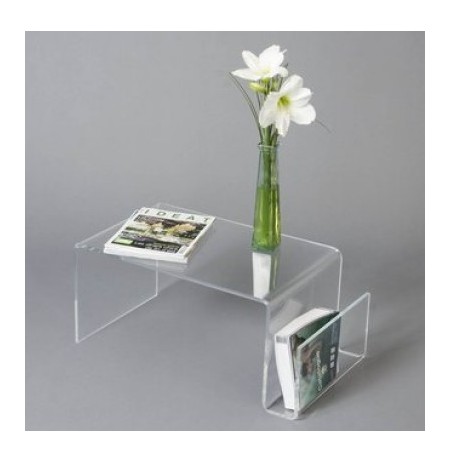 Tavolino plexiglass portariviste trasparente tavolino moderno tavolino effetto vetro 18