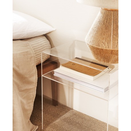 Comodino plexiglass trasparente comodino camera da letto comodino moderno 01